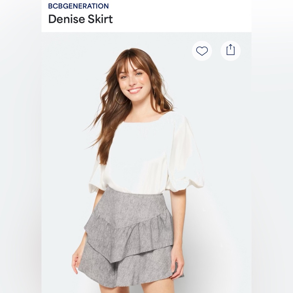 BCBGeneration Gray Mini Skirt